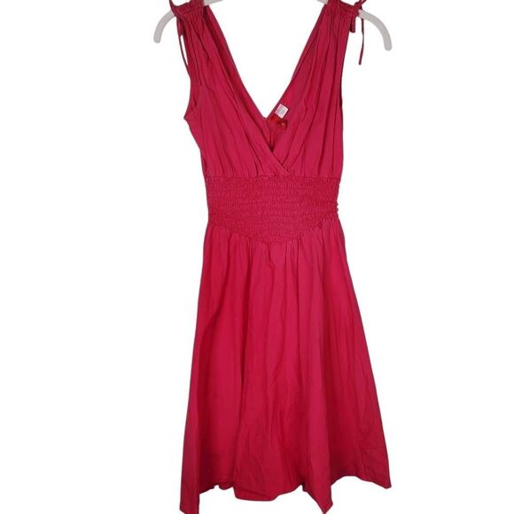 Divided by H&M Double V-neck Smocked Waist Sleeveless Sundress Pink Size 6 - Picture 12 of 12